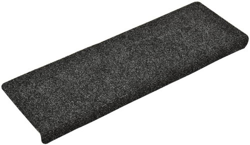 Stair treads 15 pcs needle punched 65 × 25 cm grey - Stair Treads - Main image