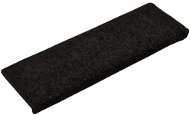 Carpet stair treads 15 pcs 65 × 25 cm black - Stair Treads