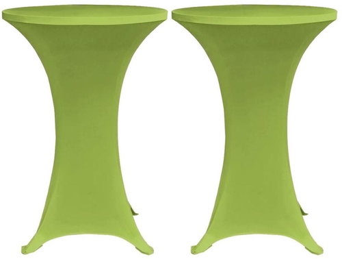 Stretchable table cover 2 pcs 80 cm green - Table Cover - Main image