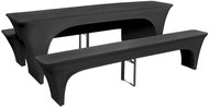 Three stretch covers for beer table / bench, anthracite - Table Cover