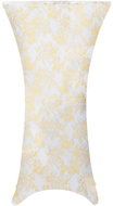 Elastic table covers 2 pcs white with gold print 60 cm - Table Cover