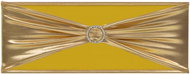 Elastic chair sashes 25 pcs with diamond buckle gold - Table Cover