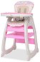 Rozkládací jídelní židlička 3 v 1 se stolkem, růžová - Jídelní židlička