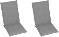 Cushions for garden chairs 2 pcs, grey, 120x50x3 cm - Cushion