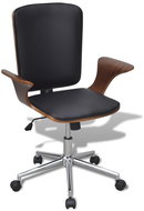 Bentwood Swivel Office Chair with Leatherette Upholstery - Office Chair
