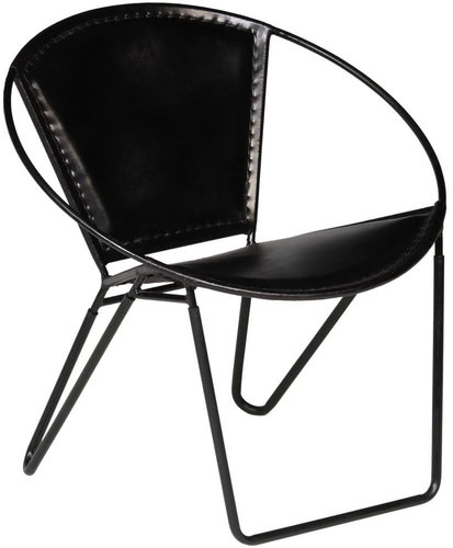 Židle černá pravá kůže - Konferenční židle - Hlavní obrázek