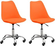 SHUMEE umělá kůže, oranžová - sada 2 ks - Konferenční židle