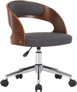 Swivel Office Chair, Grey Bentwood and Textile - Office Chair