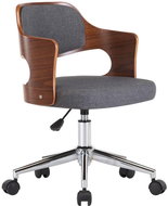 Swivel Office Chair, Grey Bentwood and Textile - Office Chair