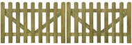 Fence gate slatted 2-leaf impregnated wood 300 × 100 cm - Fence Gate