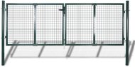 Plotová brána oceľ 306 × 150 cm zelená - Bránka k plotu