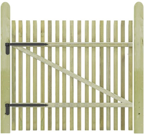 Slatted garden gate impregnated pine 100 × 100 cm - Fence Gate - Main image