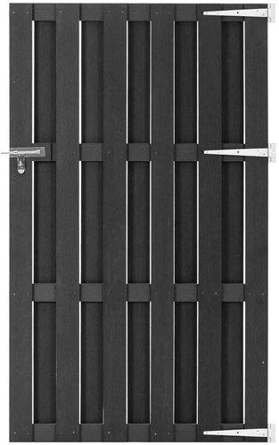 Garden gate WPC 100 × 170 cm grey - Fence Gate - Main image