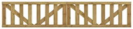 Garden 2-leaf slatted gate impregnated pine 150x60 cm - Fence Gate