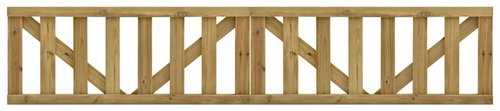 Garden 2-leaf slatted gate impregnated pine 150x60 cm - Fence Gate - Main image