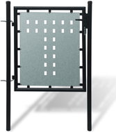 Black single-leaf fence gate 100 × 125 cm - Fence Gate