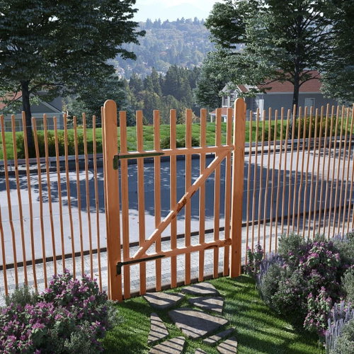 Garden gate, impregnated hazel wood, 100x150 cm - Fence Gate - Main image