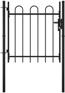 Single-leaf garden gate with hoops 100 × 75 cm - Fence Gate