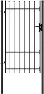 Garden gate with spikes steel 1 × 1,75 m black - Fence Gate
