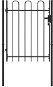 Záhradná bránka s oblúkom oceľová 1 × 1,2 m čierna - Bránka k plotu