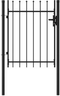 Garden gate with spikes steel 1 × 1,2 m black - Fence Gate