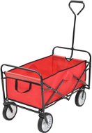 Skládací ruční vozík červený ocelový - Vozík