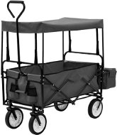 Folding hand truck with canopy steel grey - Cart