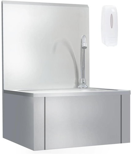 Handwashing Sink with Mixer and Soap Dispenser Stainless-steel - Kitchen Sink and Tap Set - Main image
