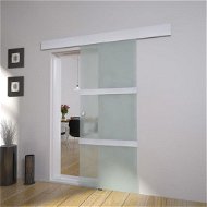 Posuvné dveře sklo a hliník 178 cm stříbrné - Interiérové dveře