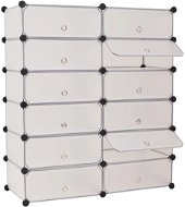 Shoe organiser with 12 compartments, white - Shoe Rack