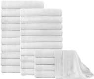 Towels 25 pcs cotton 350 g/m2 100 × 150 cm white - Bath Towel