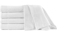 Towels 5 pcs cotton 450 g/m2 70 × 140 cm white - Bath Towel