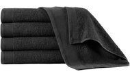 Towels 5 pcs cotton 450 g/m2 70 × 140 cm black - Bath Towel