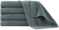 Towels 5 pcs cotton 450 g/m2 70 × 140 cm green - Bath Towel