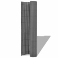 Double-sided PVC garden fence 150 × 500 cm grey - Fence