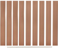 Replacement fence boards 9 pcs WPC 170 cm brown - WPC Picket