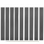 Replacement fence boards 9 pcs WPC 170 cm grey - WPC Picket