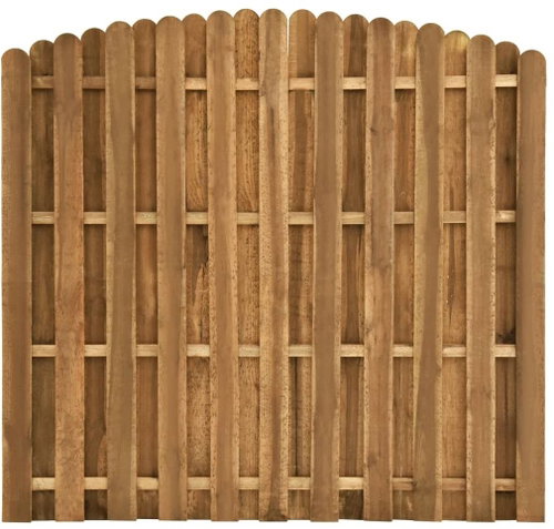 Anti-view fence panel pine 180 × (155-170) cm - Fence Components - Main image