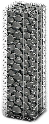 Gabion basket with galvanised wire lids 100 × 30 × 30 cm - Gabion - Main image