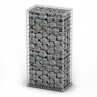 Gabion basket with lids galvanized wire 100 × 50 × 30 cm - Gabion