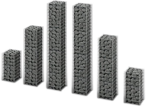 Gabions set 6 pcs galvanized wire - Gabion - Main image