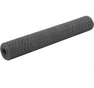 Fencing for chicken coop PVC steel layer 25 × 1 m grey - Wire Mesh