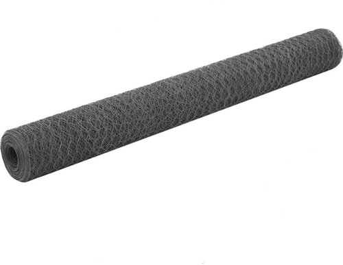 Fencing for chicken coop PVC steel layer 25 × 1.2 m grey - Wire Mesh - Main image