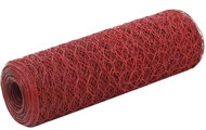 Fencing for chicken coop PVC steel layer 25 × 0,5 m red - Wire Mesh