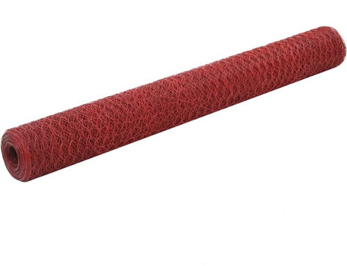 Fencing for chicken coop PVC steel layer 25 × 1.2 m red - Wire Mesh - Main image