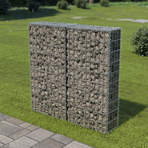Gabion wall with galvanized steel covers 100 × 20 × 100 cm - Gabion - Main image