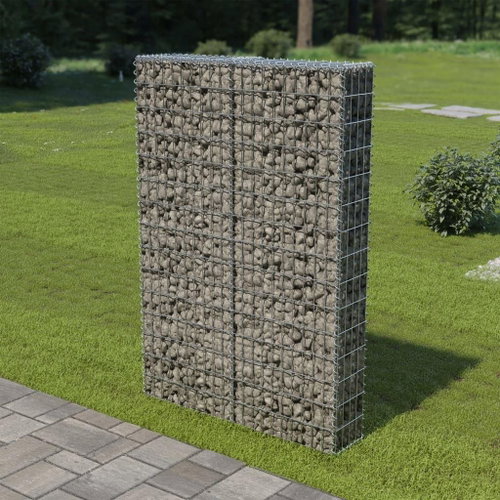Gabion wall with galvanized steel lids 100 × 20 × 150 cm - Gabion - Main image