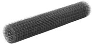 Fencing for chicken coop PVC steel layer 10 × 1 m grey - Wire Mesh