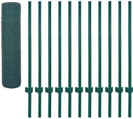 Wire fence with posts steel 25 × 0,5 m green - Metal Fence
