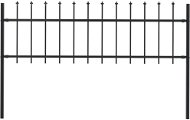 Garden fence with spikes steel 1,7 × 0,6 m black - Fence